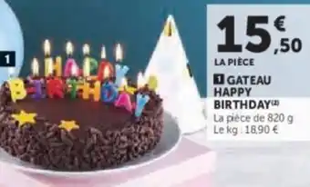 Hyper U Gateau happy birthday offre