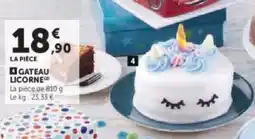 Hyper U Gateau licorne offre