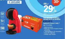 E.Leclerc Drive KRUPS Pack machine a capsule piccolo xs et 60 capsules offre