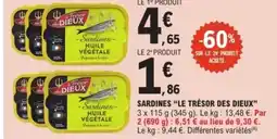 E.Leclerc Drive LE TRÉSOR DES DIEUX Sardines offre