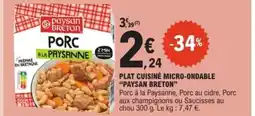 E.Leclerc Drive PAYSAN BRETON Plat cuisine micro-ondable offre