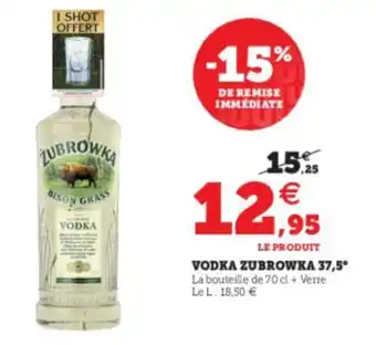 Super U Vodka zubrowka offre