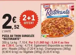 E.Leclerc Drive RISTORANTE Pizza au thon surgelée offre