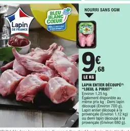 E.Leclerc Drive LOEUL & PIRIOT Lapin entier découpé offre