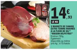 E.Leclerc Drive MAISON DELPEYRAT 2 magrets de canard extra tendre marinés à la fleur de sel offre