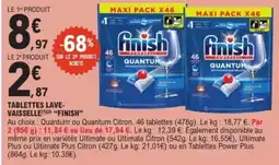 E.Leclerc Drive FINISH Tablettes lave vaisselle offre