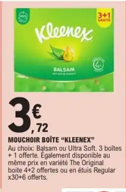 E.Leclerc Drive KLEENEX Mouchoir boĂźte offre