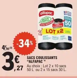 E.Leclerc Drive ALFAPAC Sacs coulissants offre