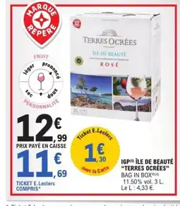 E.Leclerc Drive TERRES OCRÉES Igp île de beaute offre