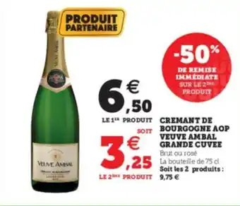 Super U Cremant de bourgogne AOP offre
