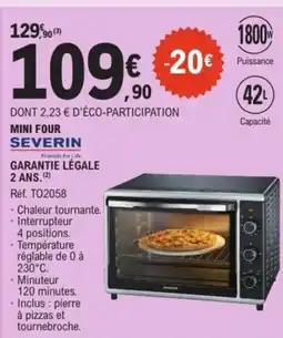 E.Leclerc Drive SEVERIN Mini four offre