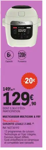 E.Leclerc Drive MOULINEX Multicuiseur multicook & fry offre