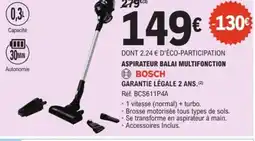 E.Leclerc Drive BOSCH Aspirateur balai multifonction offre