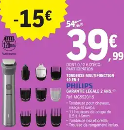 E.Leclerc Drive PHILIPS Tondeuse multifonction offre