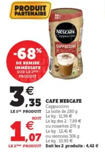 Super U Cafe nescafe offre