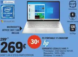 E.Leclerc Drive HP PC Portable offre