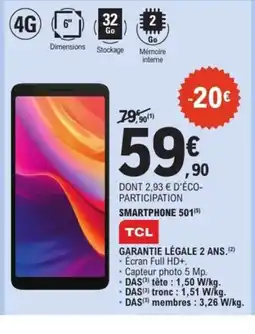 E.Leclerc Drive TCL Smartphone offre