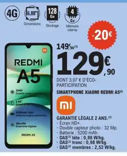 E.Leclerc Drive Smartphone xiaomi redmi a5 offre