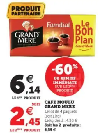 Super U Cafe moulu grand mere offre