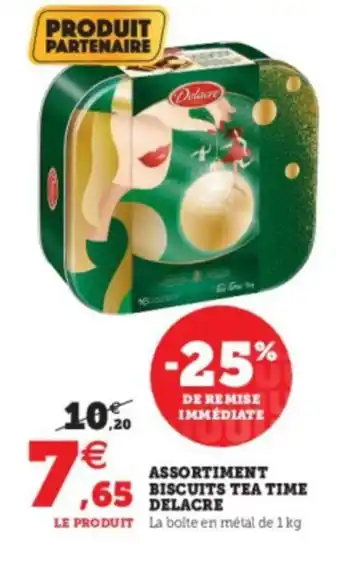 Super U Assortiment biscuits tea time delacre offre
