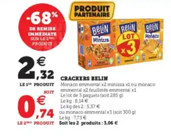 Super U Crackers belin offre