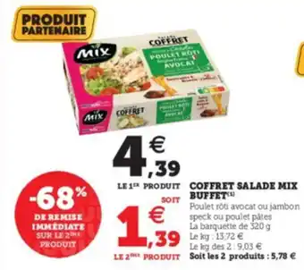 Super U Coffret salade mix buffet offre