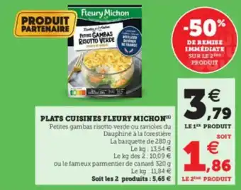 Super U Plats cuisines fleury michon offre