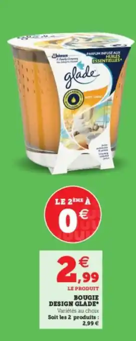 Super U Bougie design glade offre