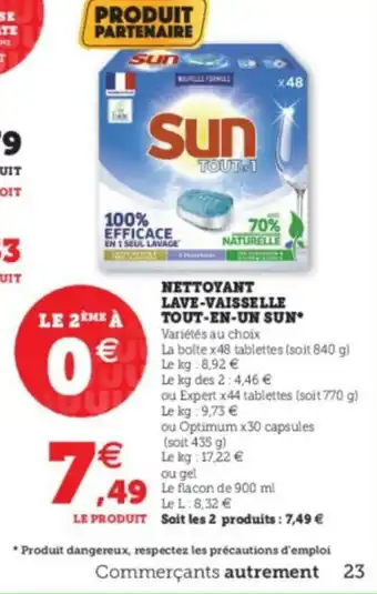 Super U Nettoyant lave-vaisselle offre