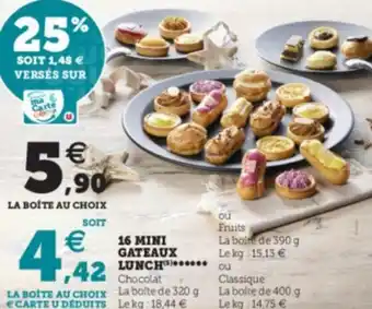 16 Mini gateaux lunch