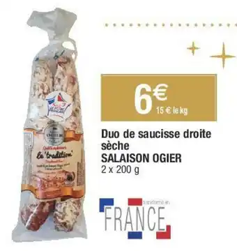 Migros Duo de saucisse droite sèche SALAISON OGIER offre