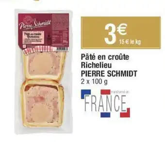 Migros Pate en croute richelieu PIERRE SCHMIDT offre