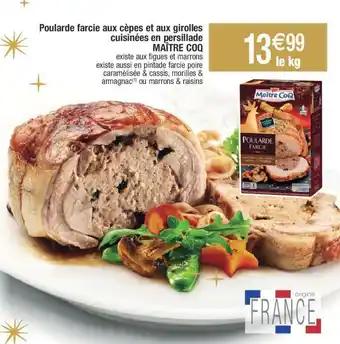 Poularde farcie aux cèpes et aux girolles