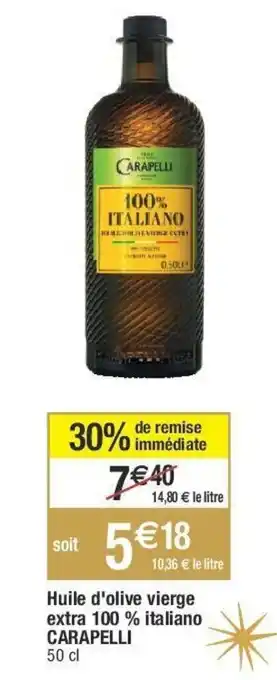 Migros Huile d'olive vierge extra 100% italiano CARAPELLI offre