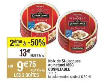 Noix de st-jacques au naturel MSC CONNETABLE