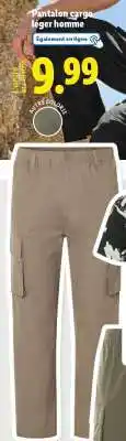 Lidl Pantalon cargo léger homme offre
