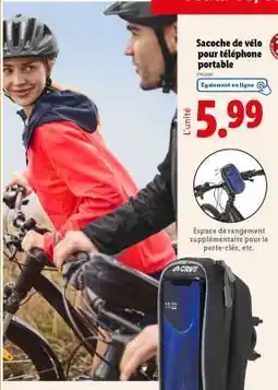 Lidl Sacoche de vélo pour téléphone portable offre