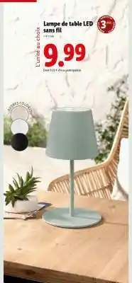 Lidl Lampe de table LED sans fil offre