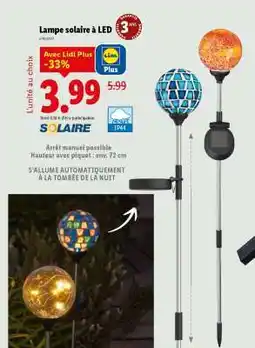 Lidl Lampe solaire à LED offre