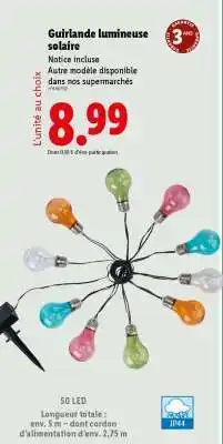 Lidl Guirlande lumineuse solaire offre