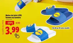 Lidl Mules de bain LIDL femme ou homme offre