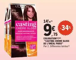 E.Leclerc Casting Crème Gloss de L'Oréal Paris offre