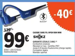 E.Leclerc CASQUE SANS FIL OPEN RUN MINI offre