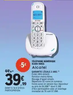 E.Leclerc TÉLÉPHONE NUMÉRIQUE XL685 VOICE offre