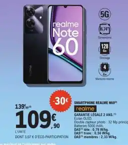 E.Leclerc SMARTPHONE REALME N60 offre