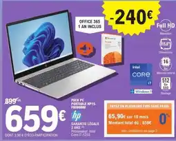 E.Leclerc PACK PC PORTABLE HP15-FD0080NF offre