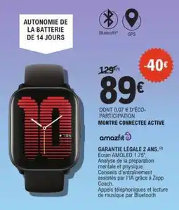 E.Leclerc Montre Connectée Active offre
