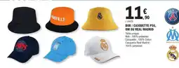 E.Leclerc BOB / CASQUETTE PSG, OM OU REAL MADRID offre
