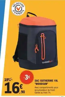 E.Leclerc SAC ISOTHERME 19L WOODSUN offre