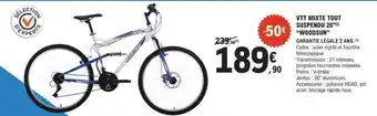 E.Leclerc VTT MIXTE TOUT SUSPENDU 26 WOODSUN offre